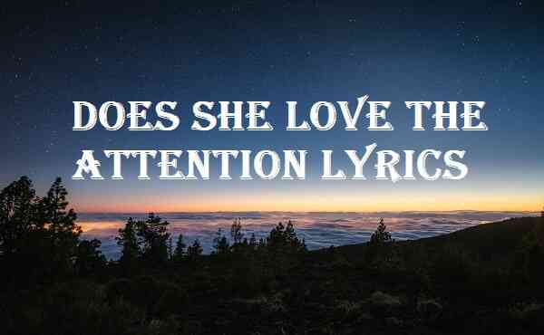 Does She Love The Attention Lyrics