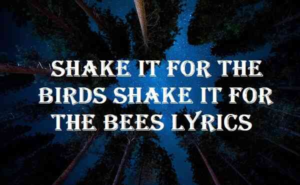 Shake It For The Birds Shake It For The Bees Lyrics
